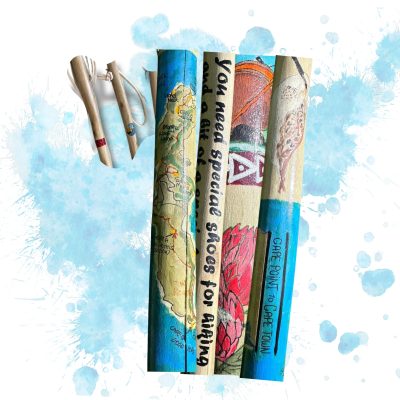 Painted Trekking Pole 1,2m - You need special shoes for hiking and a bit of a special soul as well!