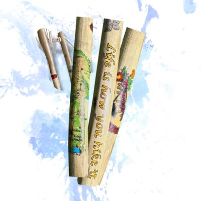 Painted Trekking Pole 1,2m - Life is how you hike it!