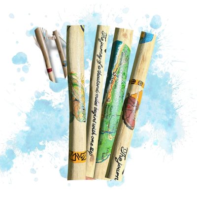 Painted Trekking Pole 1,2m - The journey of a thousand miles begin with a single step.