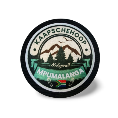 Material Badge - Kaapschehoop 7cm diameter
